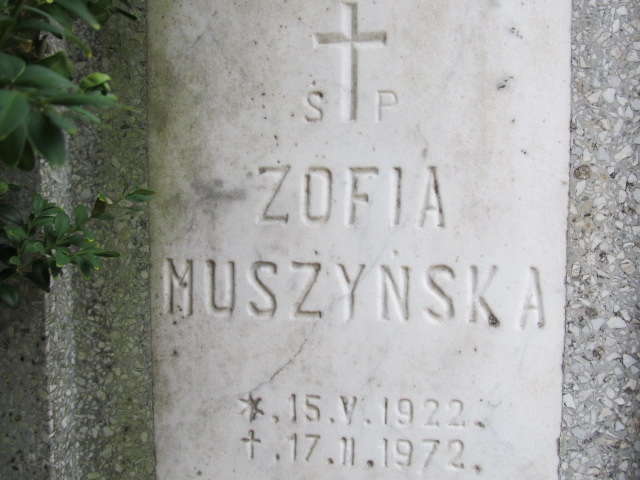 Zofia Muszyńska 1922 Słońsk - Grobonet - Wyszukiwarka osób pochowanych