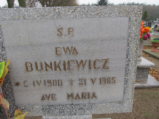 Ewa Bunkiewicz 1900 Słońsk - Grobonet - Wyszukiwarka osób pochowanych