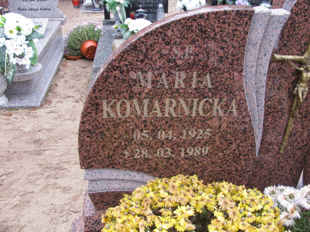 Maria Komarnicka 1925 Słońsk - Grobonet - Wyszukiwarka osób pochowanych