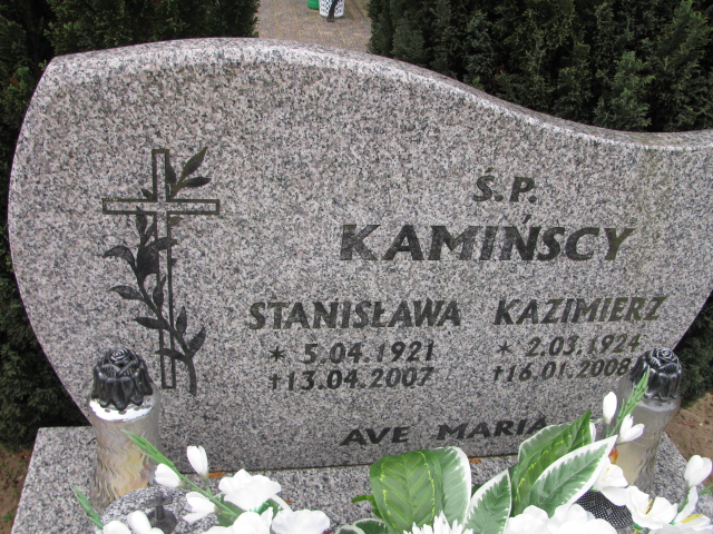 Stanisława Kamińska 1921 Słońsk - Grobonet - Wyszukiwarka osób pochowanych