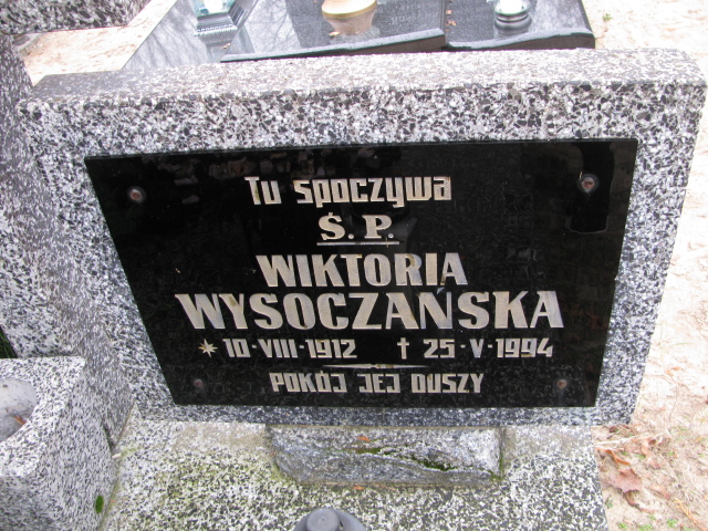 Wiktoria Wysoczańska 1912 Słońsk - Grobonet - Wyszukiwarka osób pochowanych