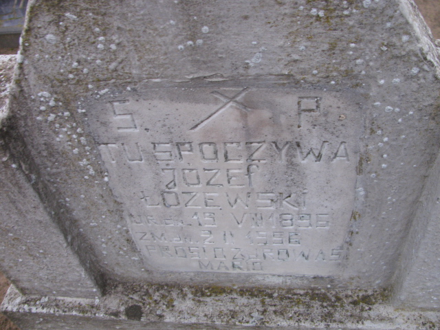 Józef Łożewski 1895 Słońsk - Grobonet - Wyszukiwarka osób pochowanych