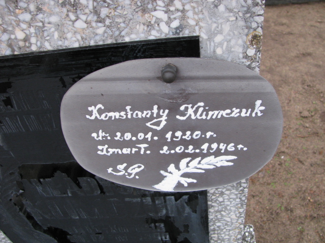 Konstanty Klimczuk 1920 Słońsk - Grobonet - Wyszukiwarka osób pochowanych
